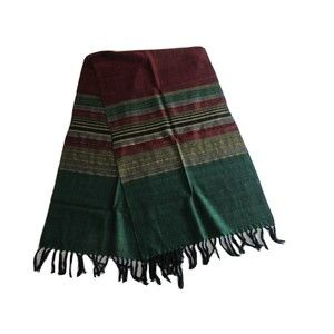 Vtg Hand Woven Scarf Mackay Homecraft Studio Montreal Canada Wool Fringe 50's?